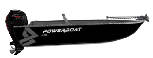 powerboat 470 tiller